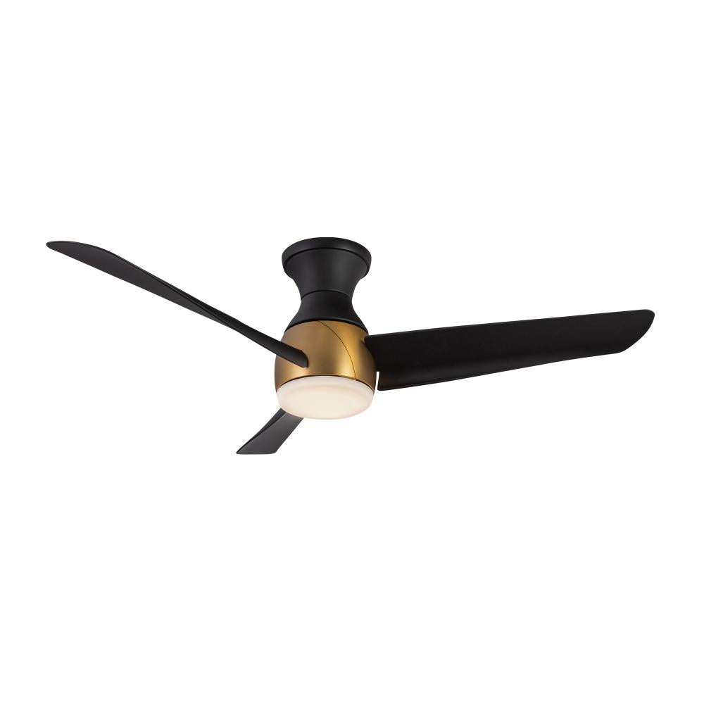 Kuzco Thalia HF91954-BG/MB Hugger Fan, LED, Brushed Gold/Matte Black