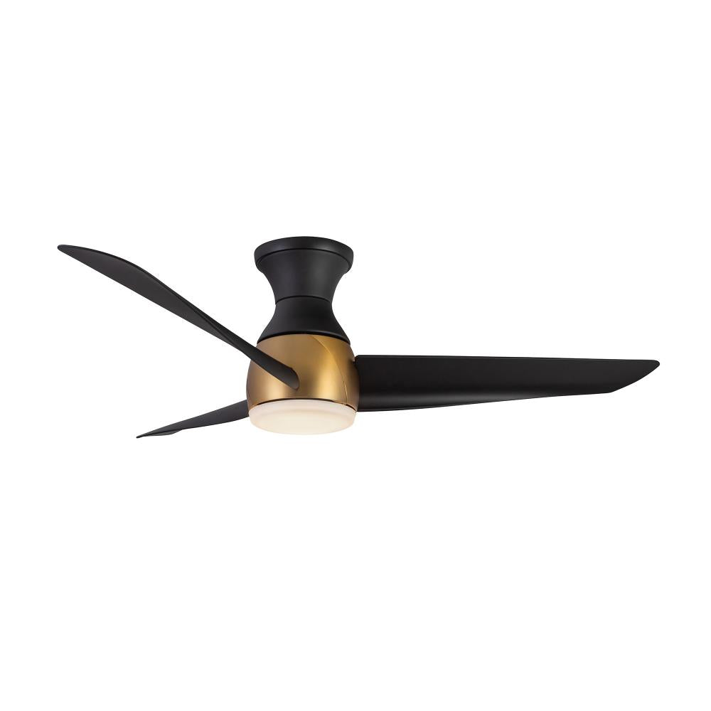 Kuzco Thalia HF91954-BG/MB Hugger Fan, LED, Brushed Gold/Matte Black