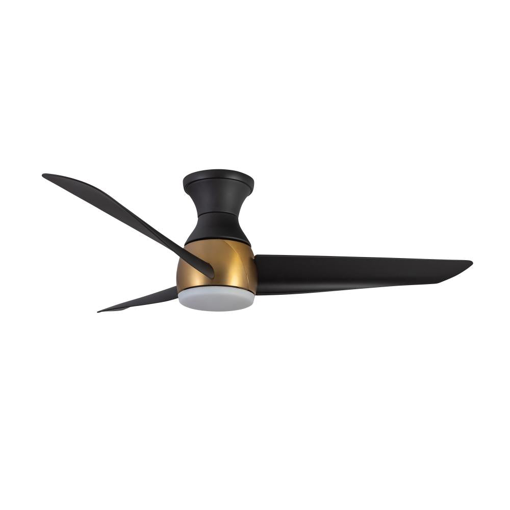 Kuzco Thalia HF91954-BG/MB Hugger Fan, LED, Brushed Gold/Matte Black