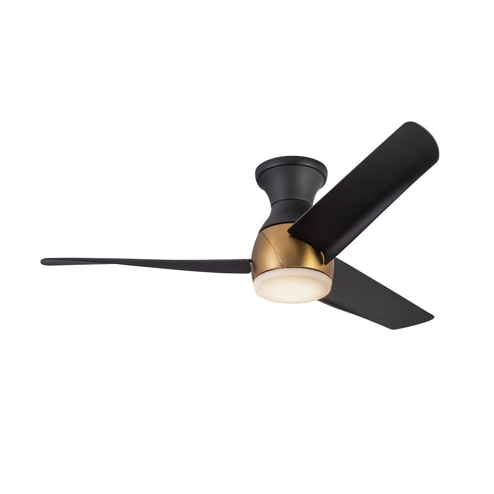 Kuzco Thalia HF91954-BG/MB Hugger Fan, LED, Brushed Gold/Matte Black