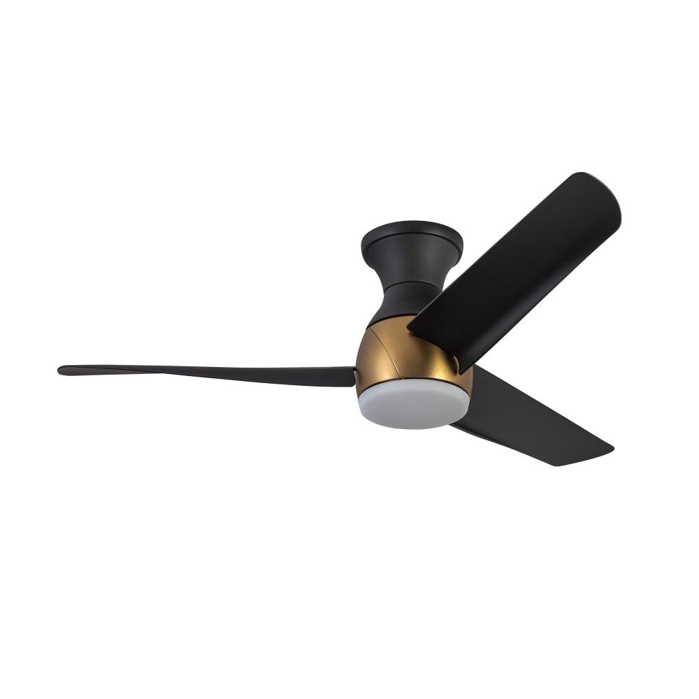Kuzco Thalia HF91954-BG/MB Hugger Fan, LED, Brushed Gold/Matte Black
