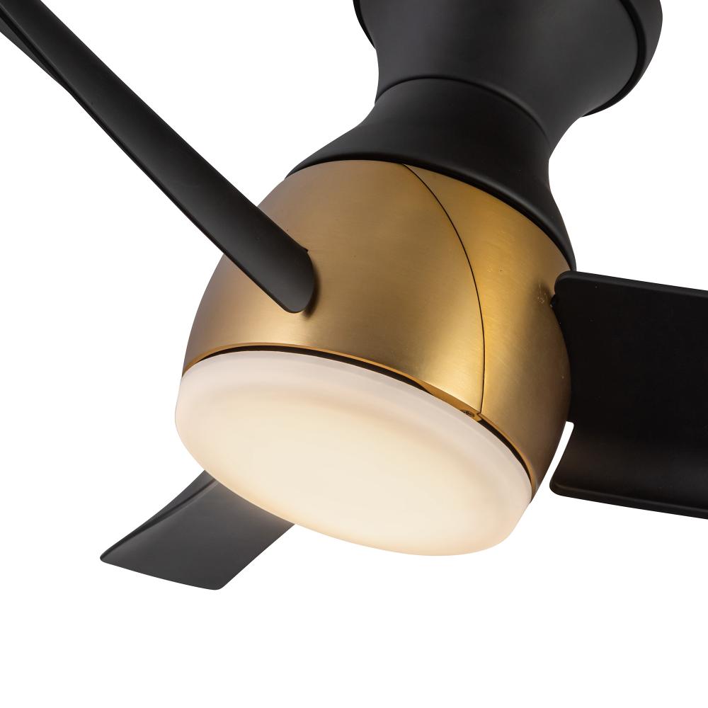 Kuzco Thalia HF91954-BG/MB Hugger Fan, LED, Brushed Gold/Matte Black