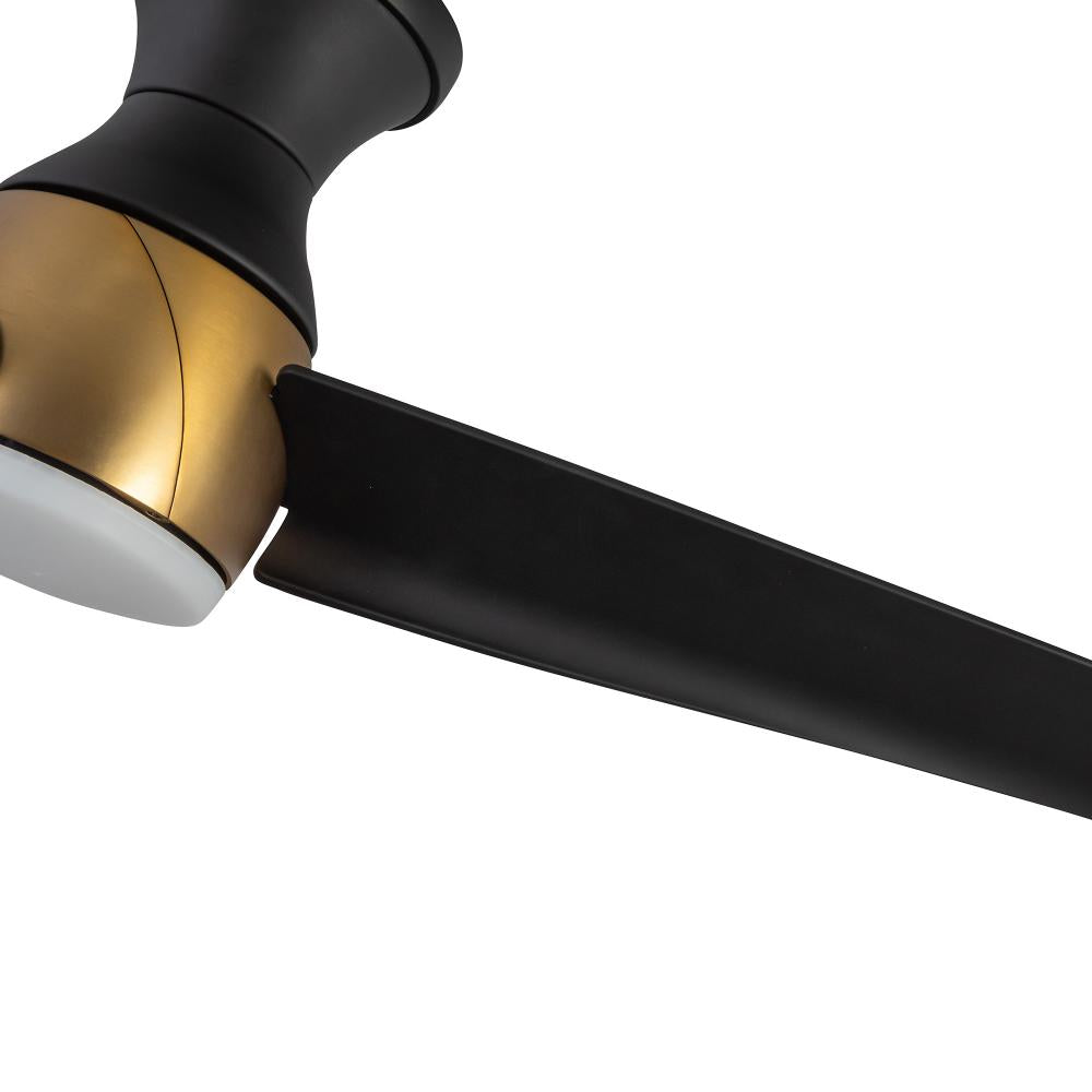 Kuzco Thalia HF91954-BG/MB Hugger Fan, LED, Brushed Gold/Matte Black