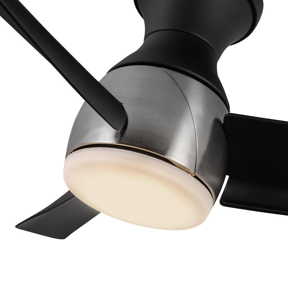 Kuzco Thalia HF91954-BN/MB Hugger Fan, UL Damp Rated, Brushed Nickel/Matte Black