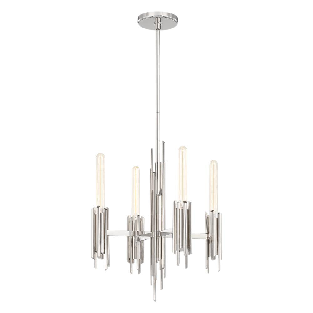 ALORA Lighting CH335019PN Chandeliers, 19-in, 4 Lights, Modern Style, Polished Nickel