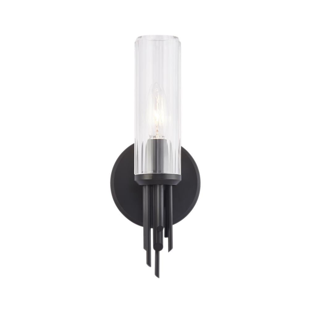 ALORA Lighting Torres WV335103MBCR Wall/Vanity Light Fixture, UL Damp Rated, Matte Black