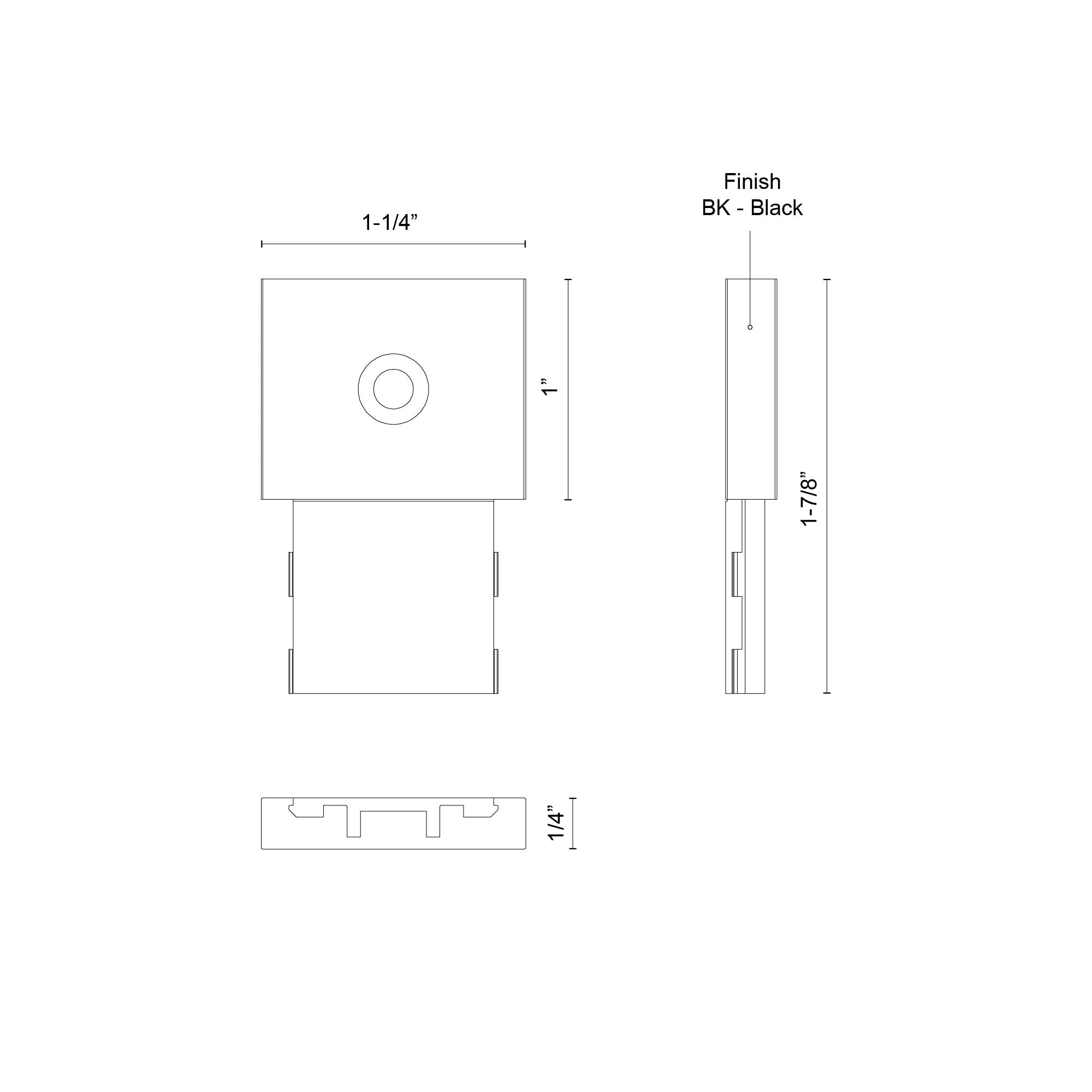KUZCO Lighting . Trilo Track Track Cap White Trilo Track ConnectorTrilo Track Connector, White
