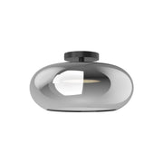 Kuzco Lighting SF62014-BK/CH Semi Flush Mount, 21W, Black/Chrome