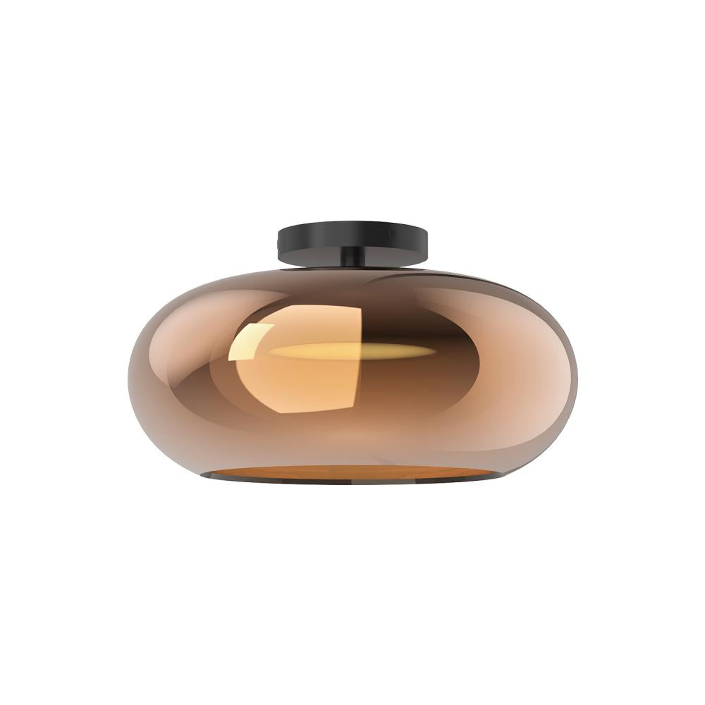Kuzco Trinity SF62014-BK/CP Semi-Flush Mount, 21W Watt, Black/Copper
