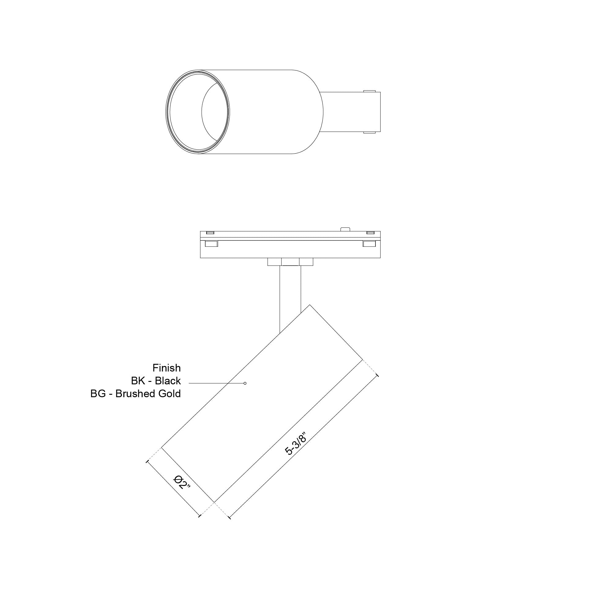 Kuzco Lighting TRS25925-WH Track Light Fixture, 12W Watt, 25-in Directional, White