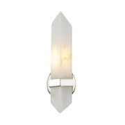 ALORA Lighting WV334105PNAR Valencia 5-in Wall/Vanity Light Fixture, UL Damp Rated, Polished Nickel/Alabaster