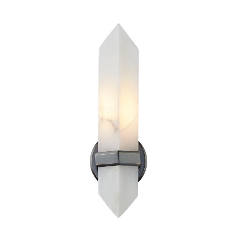 ALORA Lighting Valencia WV334105UBAR Wall/Vanity Light Fixture, Urban Bronze/Alabaster
