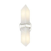 ALORA Lighting WV334215PNAR Valencia 15-in Wall/Vanity Light Fixture, UL Damp Rated, Polished Nickel/Alabaster