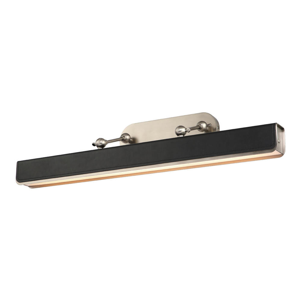 ALORA Lighting PL307931ANTL Valise Picture 32-in LED Wall/Picture Light, UL Listed, Aged Nickel/Tuxedo Leather