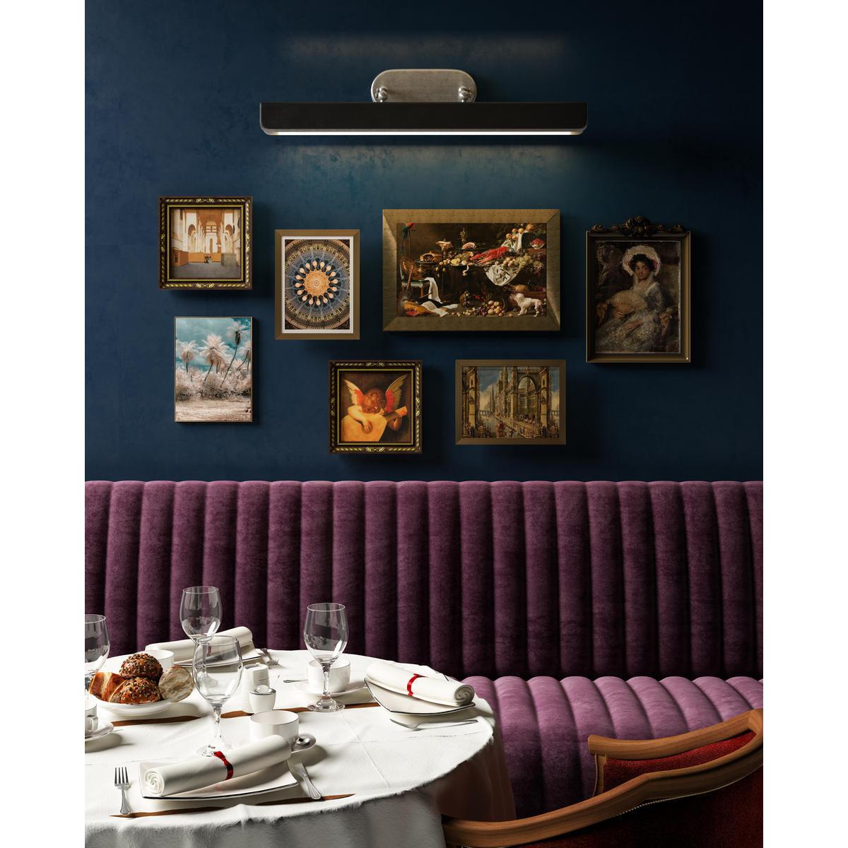 ALORA Lighting PL307931ANTL Valise Picture 32-in LED Wall/Picture Light, UL Listed, Aged Nickel/Tuxedo Leather