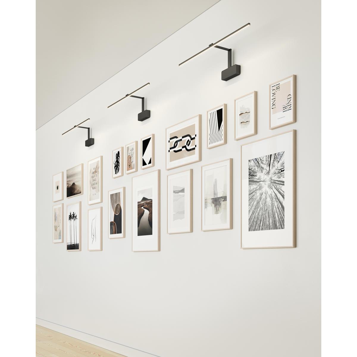 Kuzco Vega Minor Picture PL18234-BK Wall Light Fixture, UL Listed, Black
