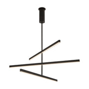 Kuzco Lighting CH10345-BK-UNV Vega 45-in Black LED Chandeliers, UL Listed, Black