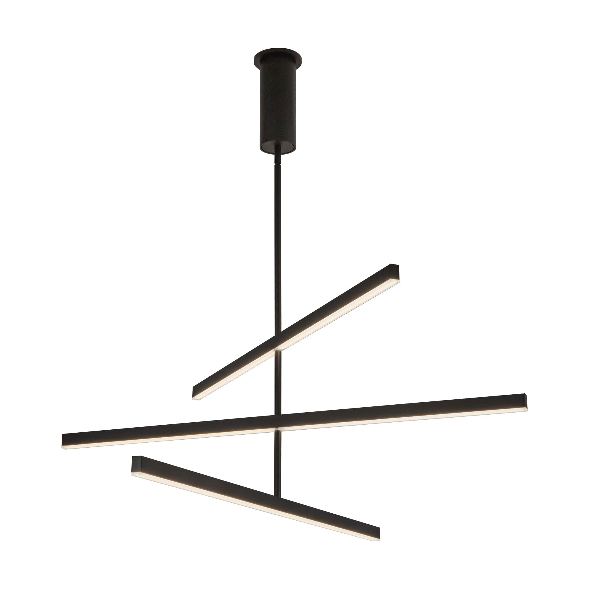 Kuzco Lighting CH10345-BK-UNV Vega 45-in Black LED Chandeliers, UL Listed, Black