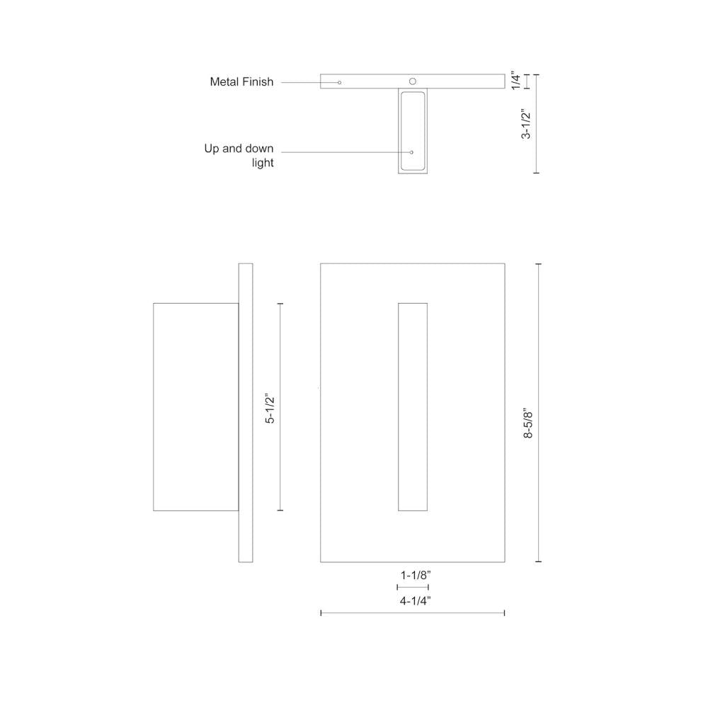 Kuzco Lighting EW22109-BN Exterior Wall Sconce, UL Damp Rated, Brushed Nickel