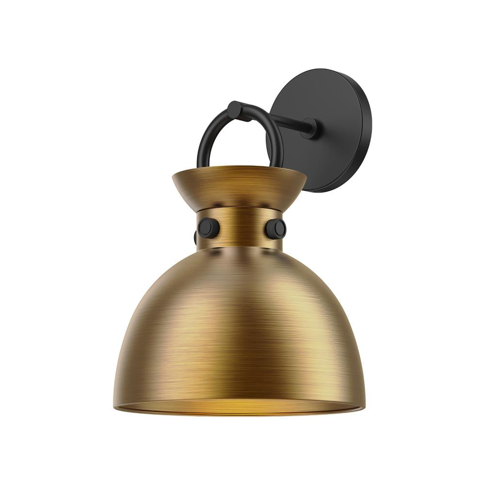 ALORA MOOD Waldo WV411309MBAG Vanity Light Fixture, Wall/Vanity Lights, Matte Black/Aged Gold