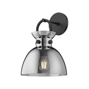 Alora Mood Waldo 411809MBSM Wall/Vanity Light Fixture, UL Damp Rated, Matte Black/Smoked
