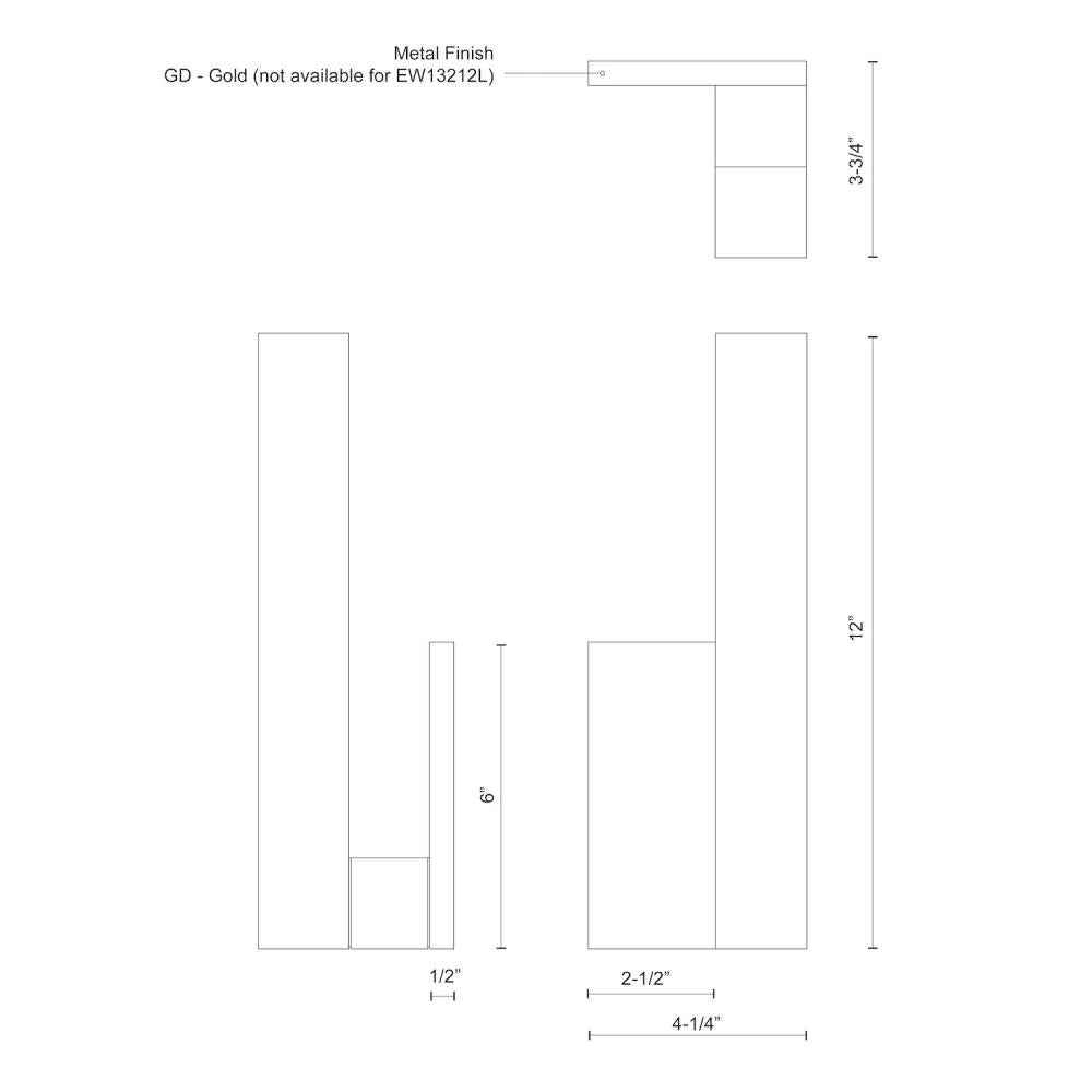 Kuzco Lighting Inc. WARNER EW13212L-BN Exterior Transitional - Brushed Nickel