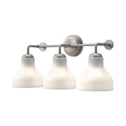 ALORA MOOD Lighting VL540322BNGO Vanity Light Fixture, UL Damp Rated, Brushed Nickel/Glossy Opal Glass