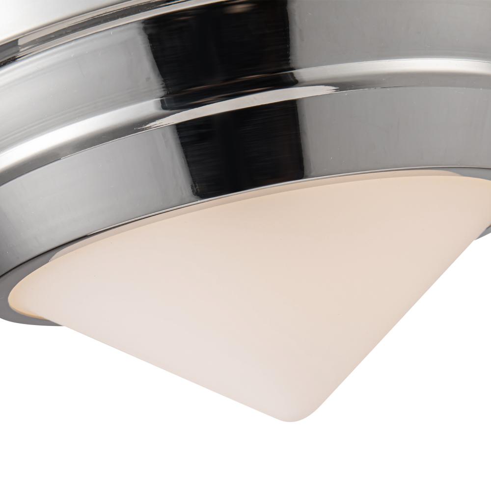 ALORA Lighting Willard FM348010PNOP Flush Mount Fixture, UL Damp Rated, Polished Nickel/Opal Matte Glass