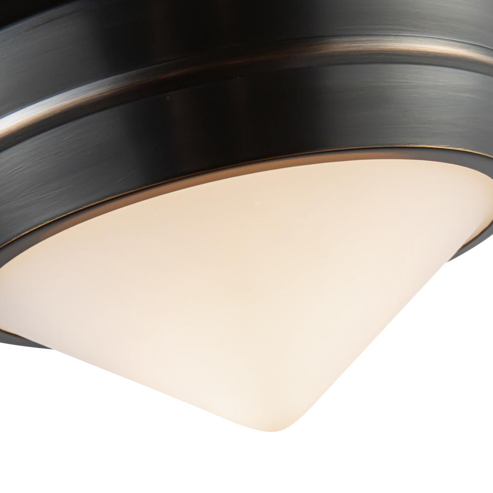 ALORA Lighting FM348010UBOP Flush Mount Fixture, UL Damp Rated, Urban Bronze/Opal Matte Glass