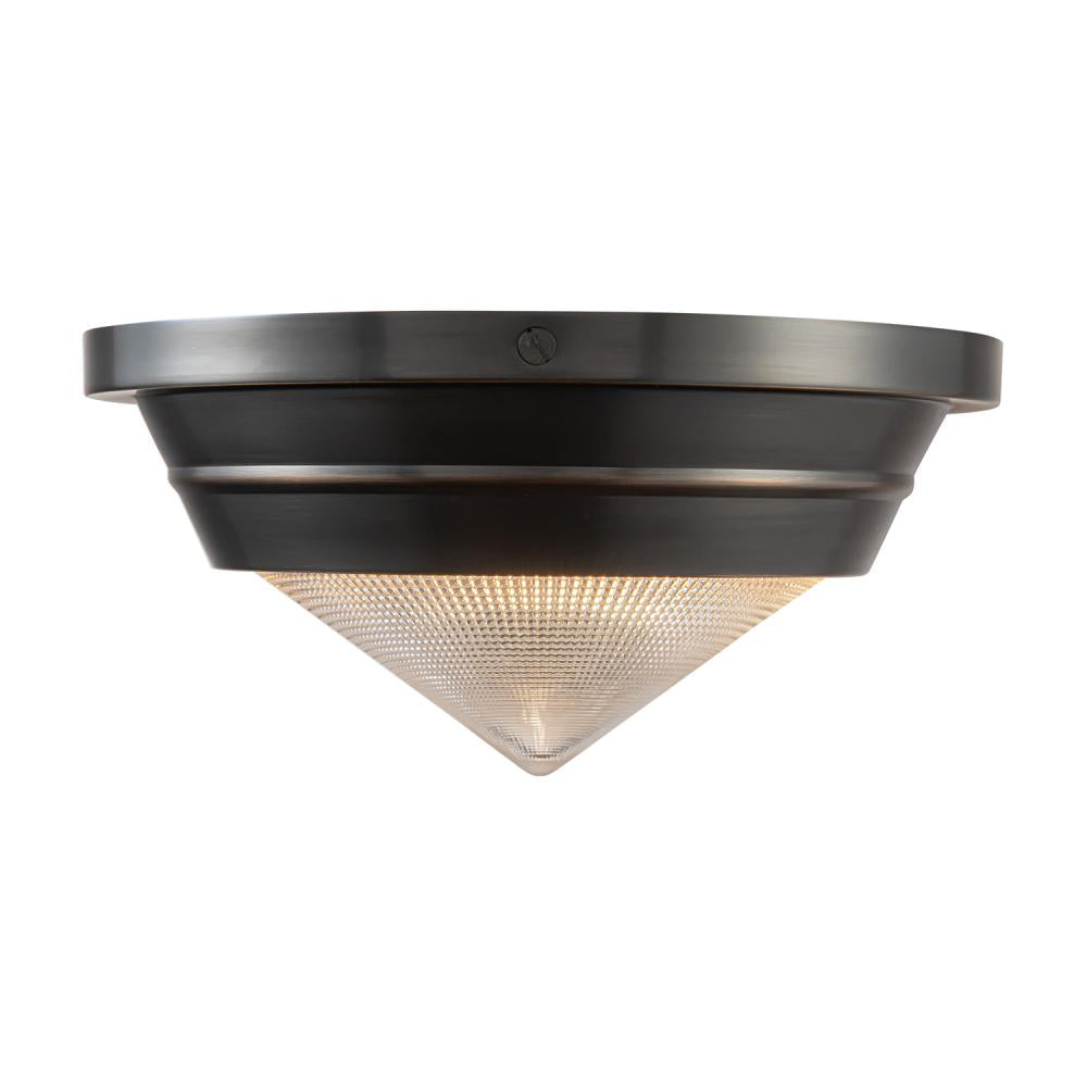 ALORA Lighting FM348010UBPG Flush Mount, 1 Light, Urban Bronze/Prismatic Glass