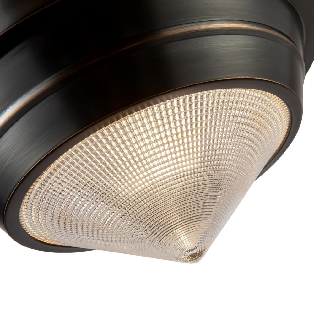 ALORA Lighting FM348010UBPG Flush Mount, 1 Light, Urban Bronze/Prismatic Glass