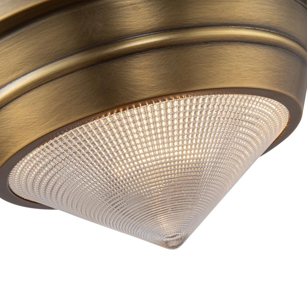 ALORA Lighting FM348010VBPG Flush Mount, Vintage Brass/Prismatic Glass