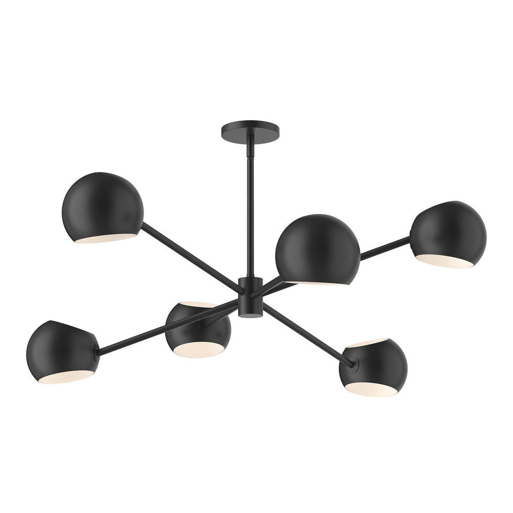 ALORA MOOD Lighting CH648637MB Willow 37-in Chandelier, UL Damp Rated, Matte Black