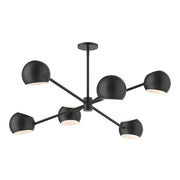 ALORA MOOD Lighting CH648637MB Willow 37-in Chandelier, UL Damp Rated, Matte Black