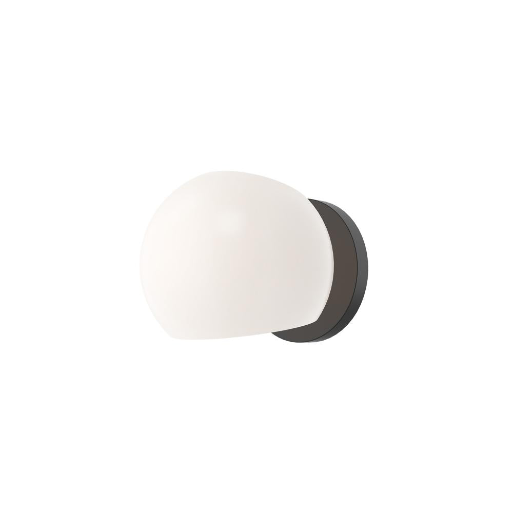 ALORA MOOD Lighting WV548006MBOP Wall/Vanity Light Fixture, UL Damp Rated, Matte Black/Opal Matte Glass