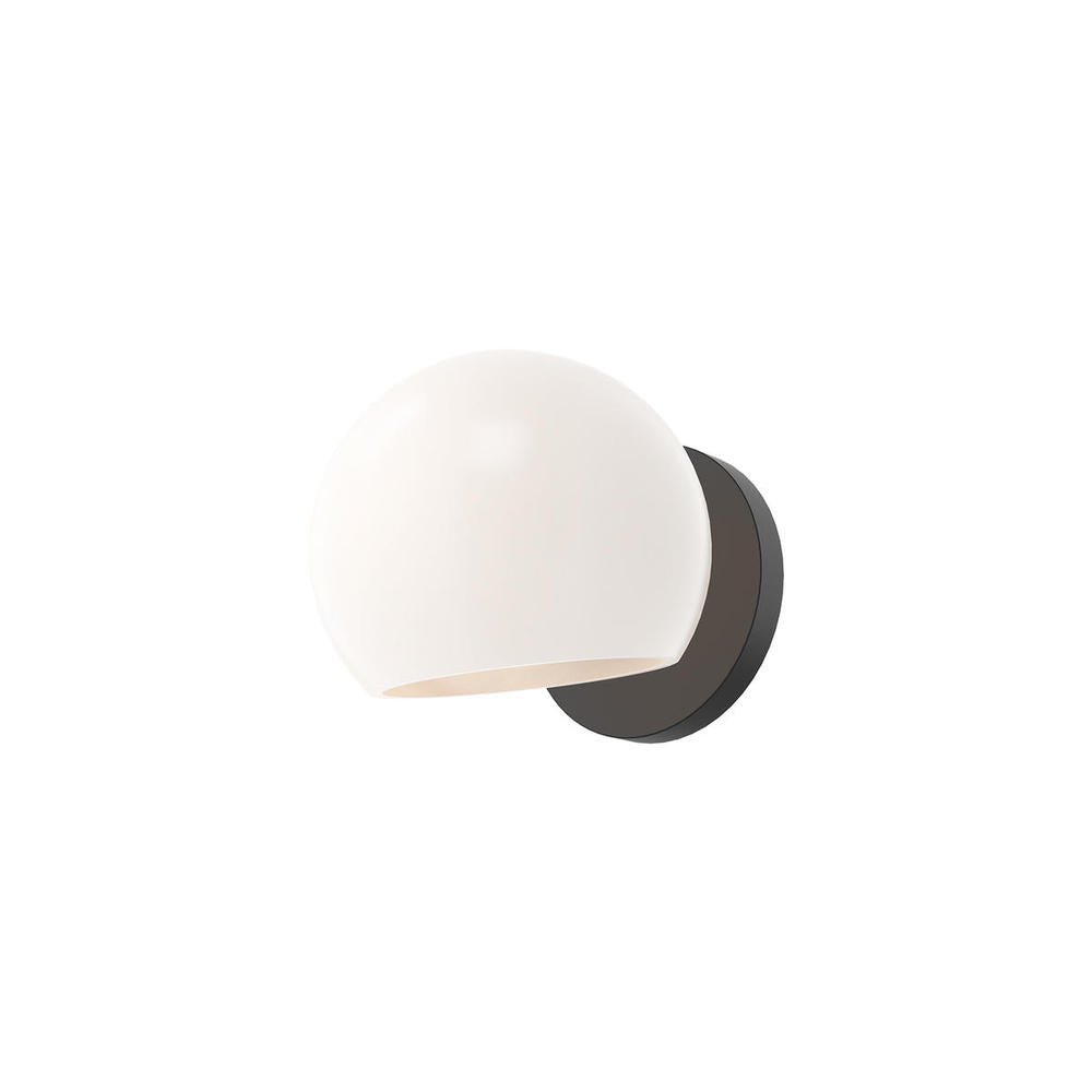 ALORA MOOD Lighting WV548006MBOP Wall/Vanity Light Fixture, UL Damp Rated, Matte Black/Opal Matte Glass