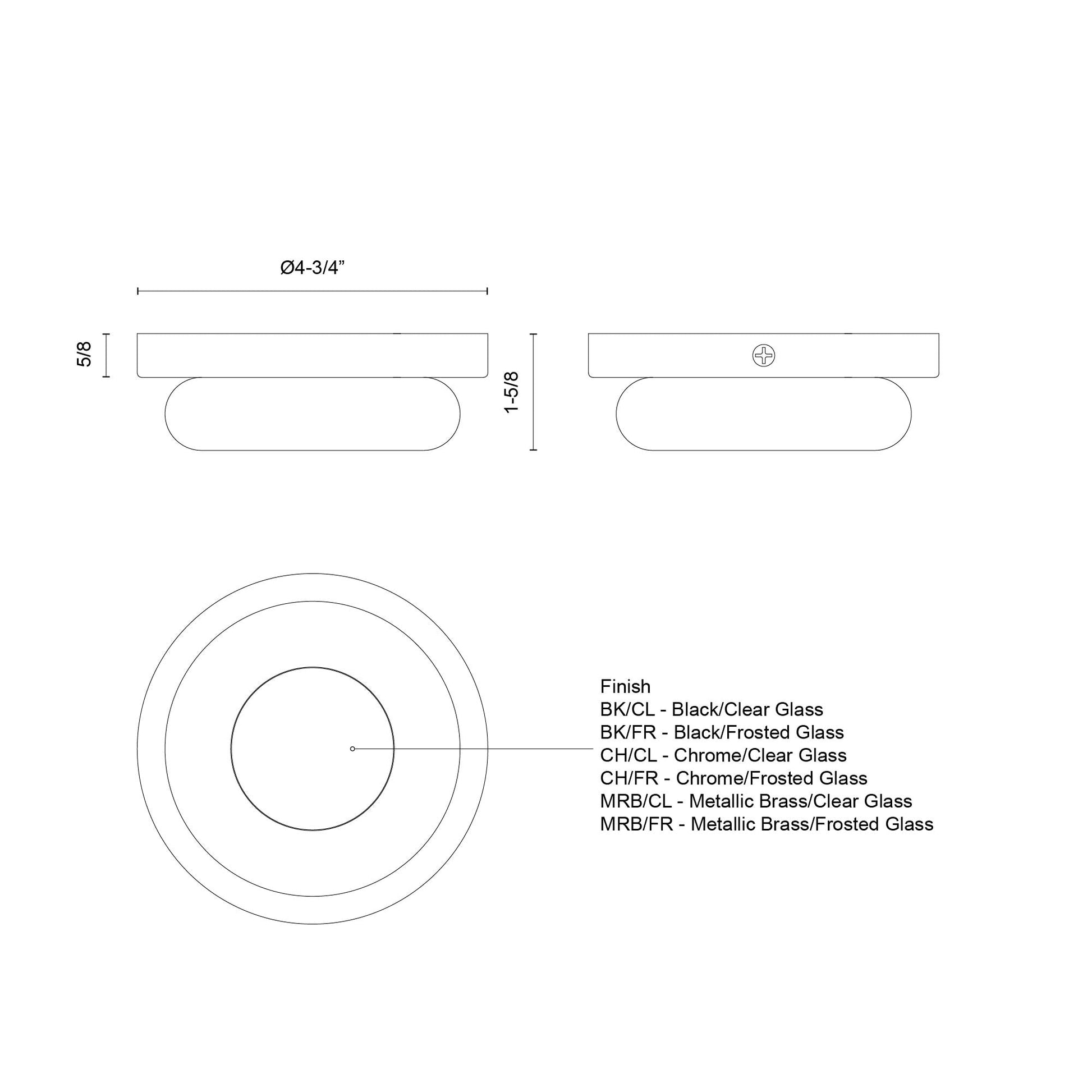 Kuzco Lighting WS97204-CH/FR Wall Sconce, LED, Chrome/Frosted Glass