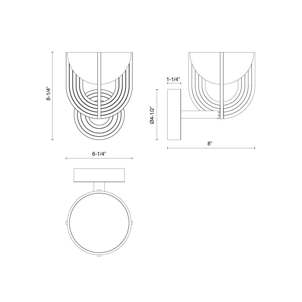 ALORA Lighting Colette WV362106UBAR-UNV Wall Vanity Light Fixture, UL Damp Rated, Urban Bronze/Alabaster