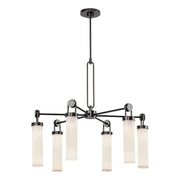 ALORA Lighting Wynwood CH355632UBGO Chandelier, 6 Lights, Urban Bronze/Glossy Opal