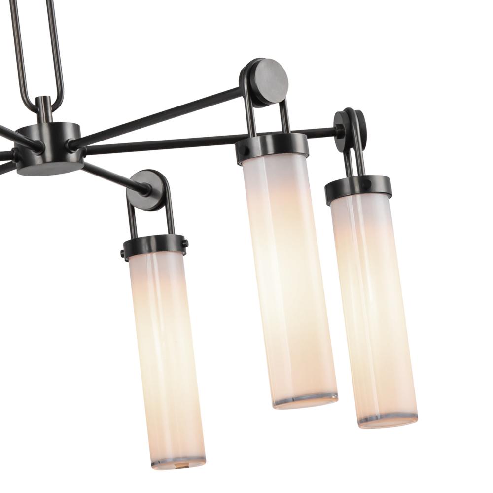 ALORA Lighting Wynwood CH355632UBGO Chandelier, 6 Lights, Urban Bronze/Glossy Opal