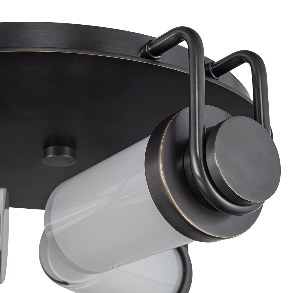 ALORA Lighting FM355317UBGO Flush Mount, Urban Bronze/Glossy Opal