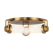 ALORA Lighting FM355317VBGO Flush Mount, Vintage Brass/Glossy Opal