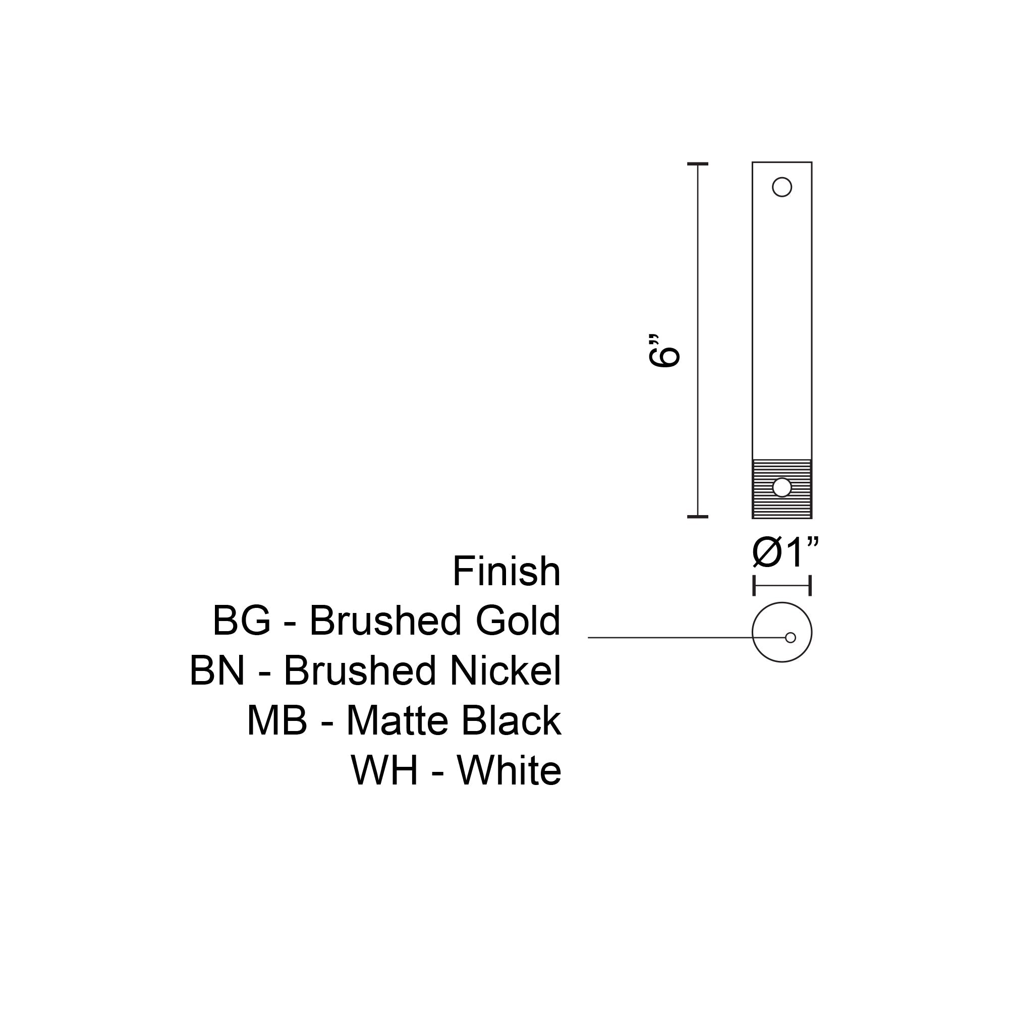 Kuzco Fan X-RD34-06WH Downrod 6-in White, Compatible with CF Based SKUs