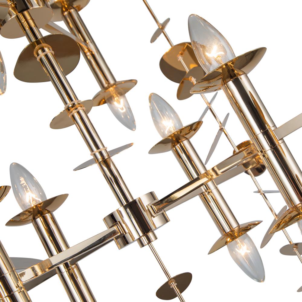 ALORA Lighting CH340041PB Yukari 41-in Chandelier, UL Listed, Polished Brass