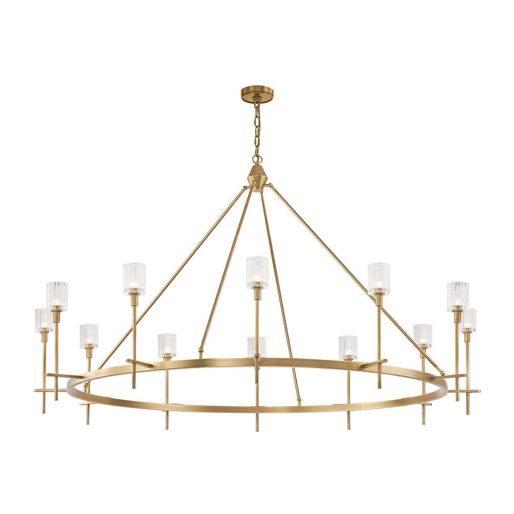 Alora Lighting SALITA CH314312VBRC Chandelier Traditional - Brass
