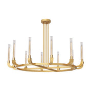 Alora Lighting FLUTE CH316012VBCR Chandelier Traditional - Brass