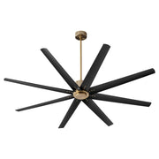 &Modern Fleet Modern Farmhouse Large Ceiling Fan 72 inch with Remote - Aged Brass, Matte Black