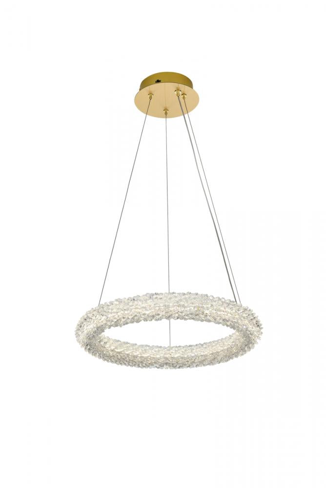 Elegant Lighting BOWEN 3800D18SG Chandelier Modern - Satin Gold