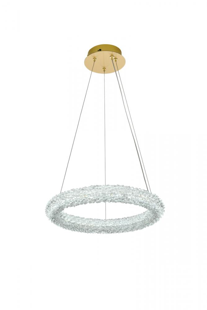 Elegant Lighting BOWEN 3800D18SG Chandelier Modern - Satin Gold