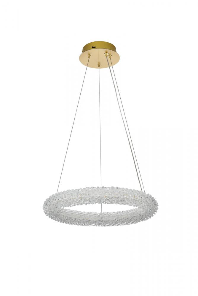 Elegant Lighting BOWEN 3800D18SG Chandelier Modern - Satin Gold